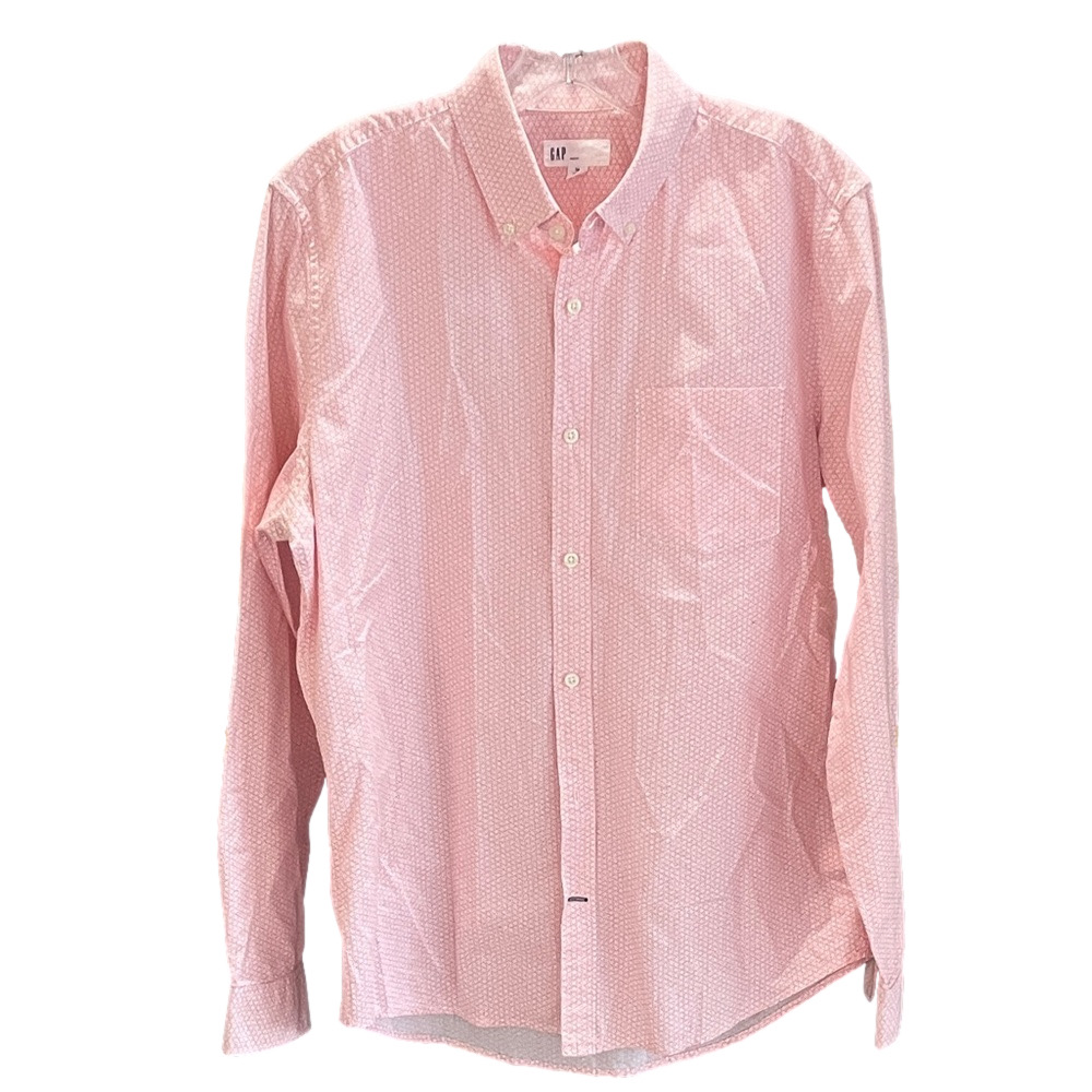 Men's GAP Pink Print Slim Fit Dress Shirt